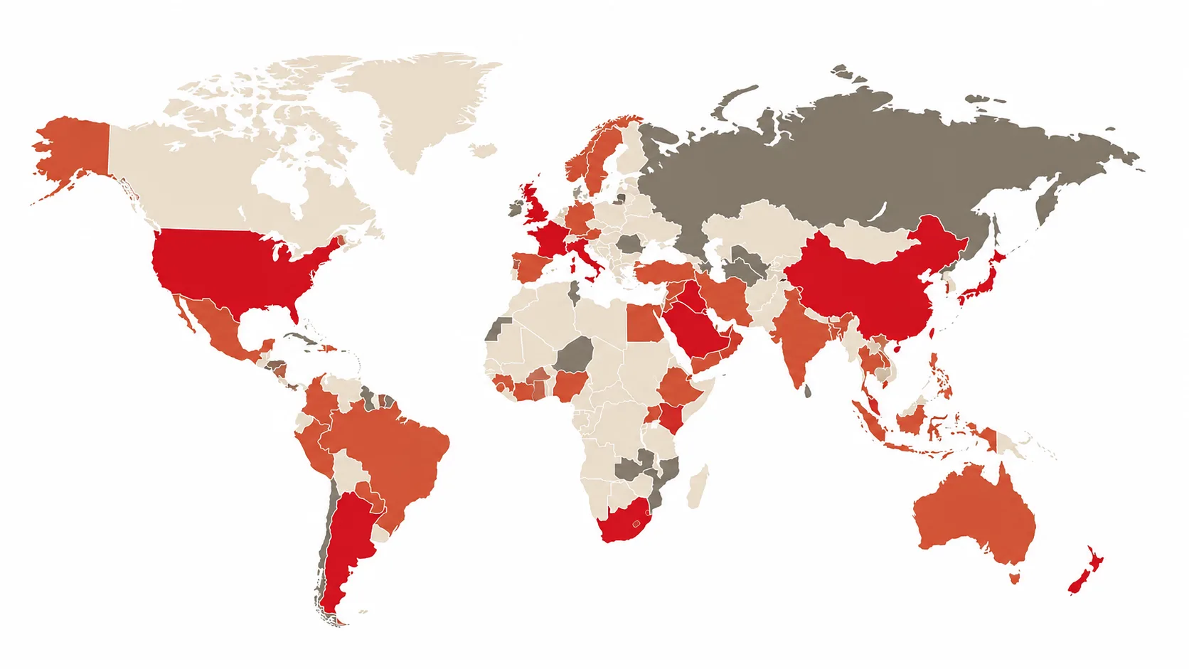Worldwide industrial sourcing map
